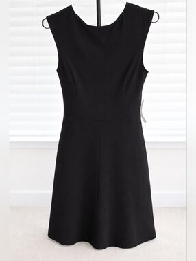 Classic Black Sleeveless A-Line Dress